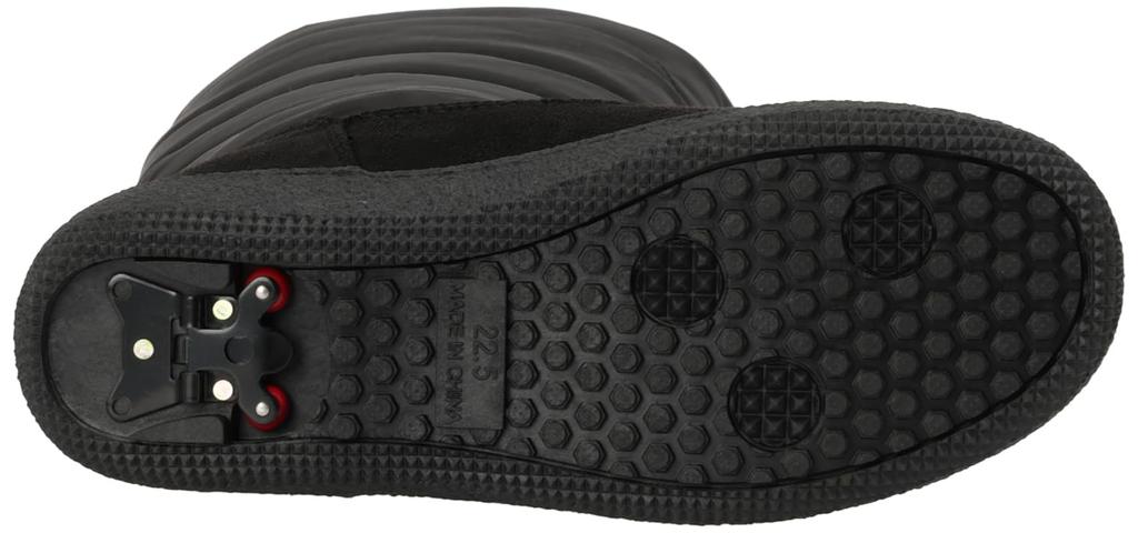 Northdate KH32910 Waterproof Nylon Snow Boots with Inner Dark Gray Suede Boa,