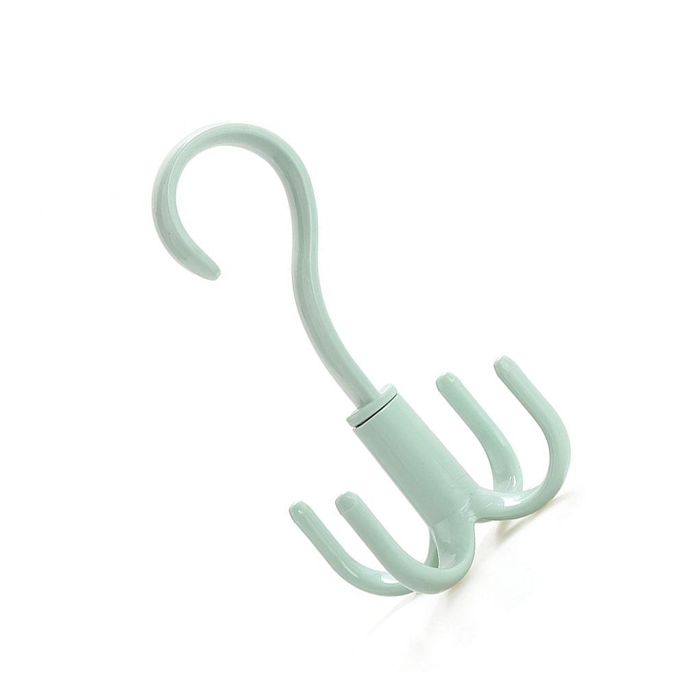 360 Degrees Rotated 4 Hooks Plastic Hanger Handbag Holder Shelf Rack Organizer