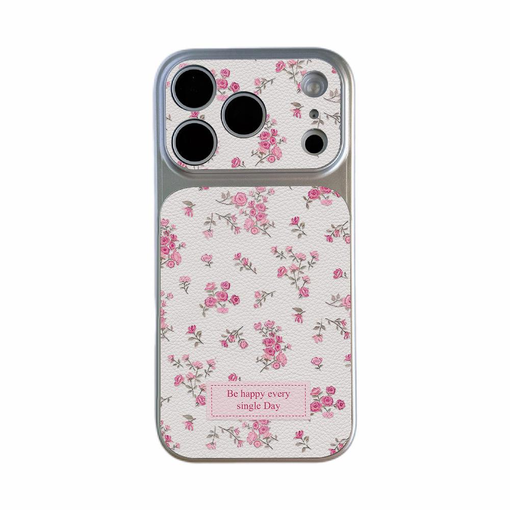 Applicable To iPhone17promax Girl Heart Floral Mobile Phone Case Anti-drop Corning Case Apple 16 Men's and Women's Hair