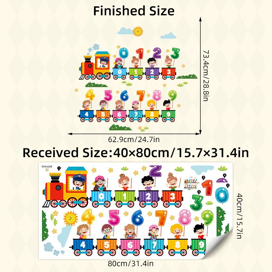 

Cartoon Tourist Train Wall Sticker Self-Adhesive Decal for Kids Room Kindergarten Nursery Home Decor 40x80CM