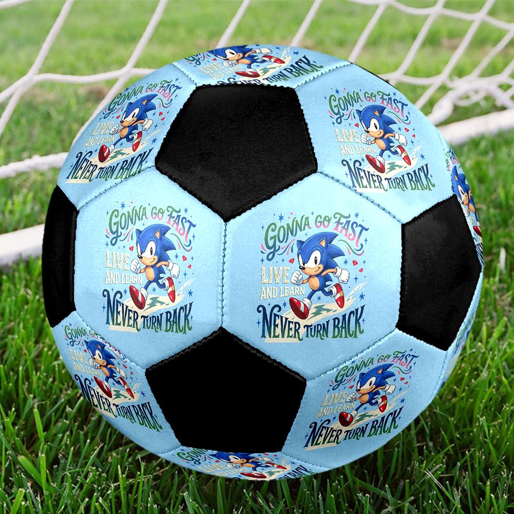 1pc Sonic the Hedgehog Football Soccer Ball Size 5 Indoor Soccer Ball Fashion Colorful Backyard Game -Great For Sports Fans Gift HE41