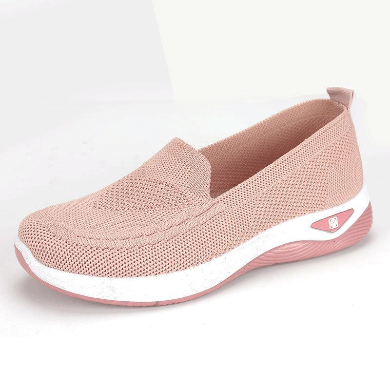 Flying woven lazy shoes women's one-pedal breathable soft-soled mesh shoes outdoor versatile casual shoes women