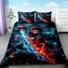 Funda Nórdica Demon Slayer Juego de Cama 3D Fundas de Almohada de Anime Tamaño Individual Twin Full Queen King Decoración del Hogar Funda de Colcha Almohada Regalo para Niños