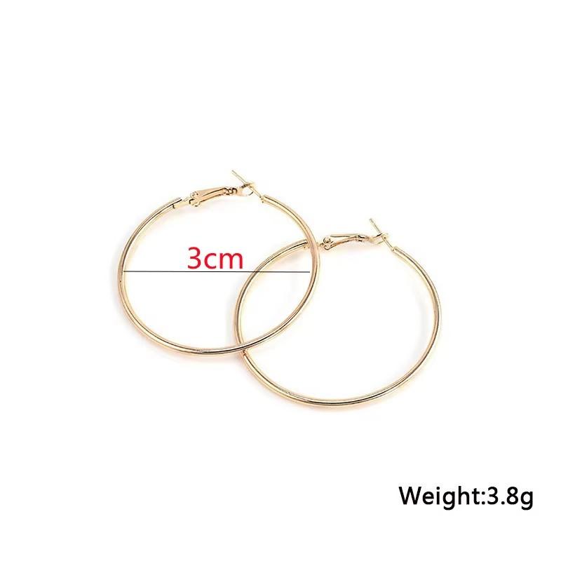 Μοντέρνα Μεγάλα Κρικάκια 40mm 60mm 80mm Μεγάλοι Λείοι Κύκλοι Σκουλαρίκια Στρογγυλά Brincos Κρικάκια για Γυναίκες Κοσμήματα Πάρτι Δώρα