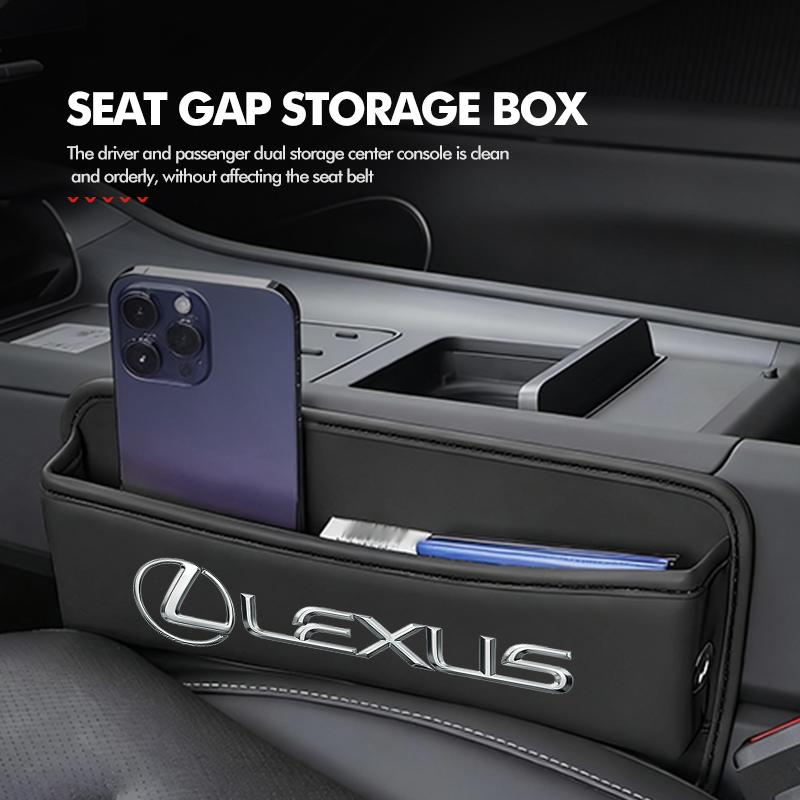For Lexus Car Seat Organizer Leather Crevice Storage Box Auto Accessories RX350 IS250 IS200 GS300 LX570 RC350 UX250h ES350