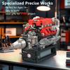 MOULD KING 10204 Technical Car Engine Toys The Motorzied FE Sports Car V8 Engine Building Block Brick Kids Christmas Gift
