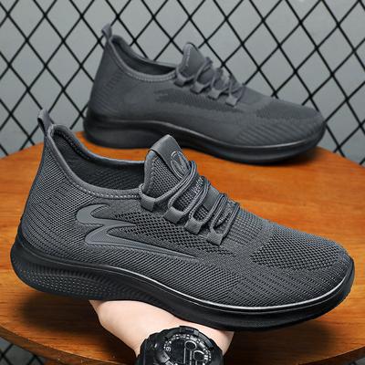 2025 Men's Running Shoes Summer Lightweight Breathable Sports Shoes Simple Solid Color Vulcanized Shoes High Quality Tenis Homem