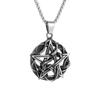 Nordic Vikings Wolf Tooth Pendant Necklace 316L Stainless Steel Hip Hop Rock Fashion Leather Rope Chain Jewelry Gifts