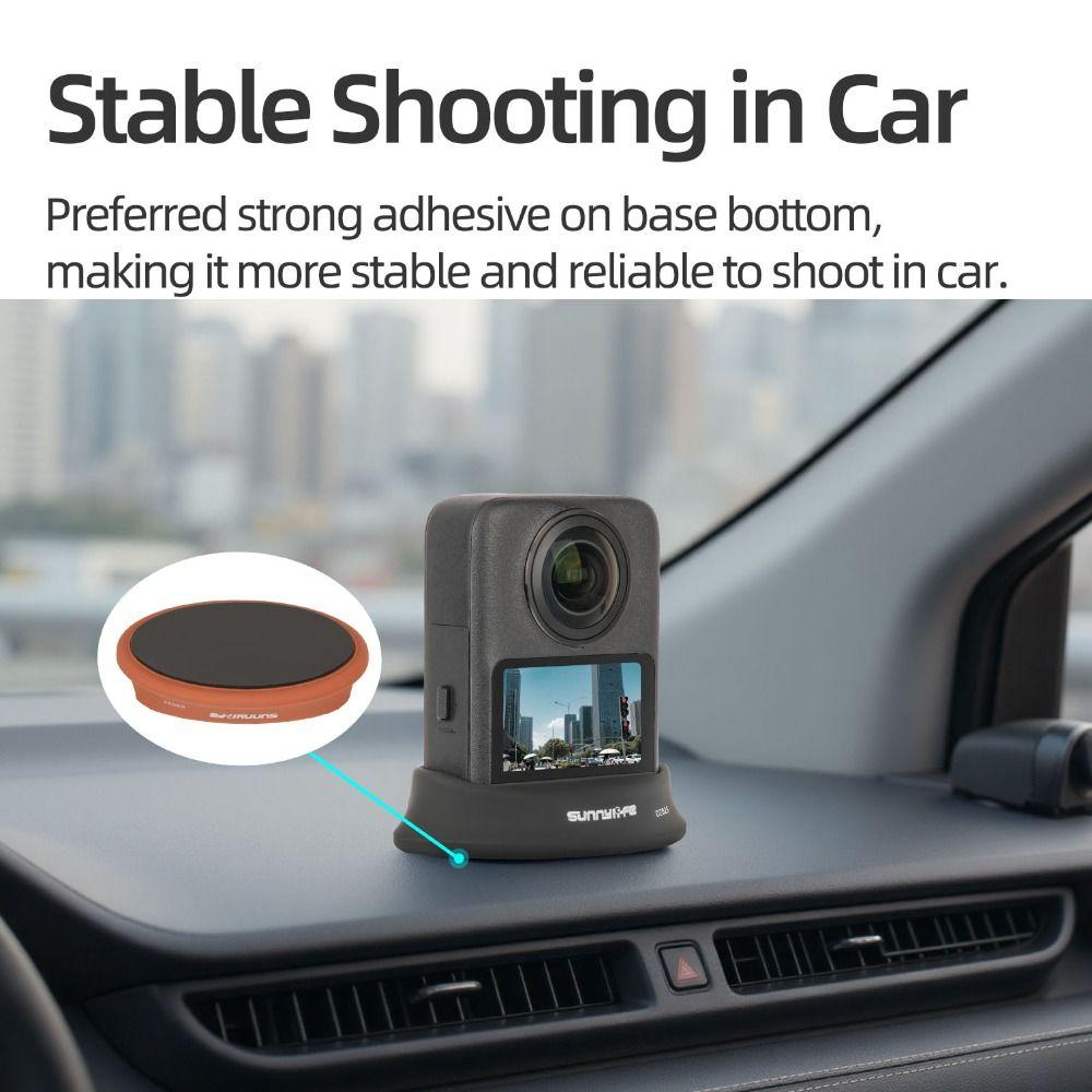 Fixed Desktop Base Silicone Car Mount Bracket for DJI Osmo 360 Action Camera Accessories