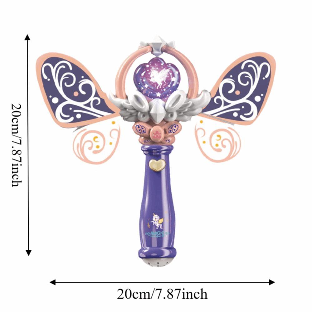With Light Fairy Wand Flash Rotating Princess Wand Light Sound Stick Christmas Halloween