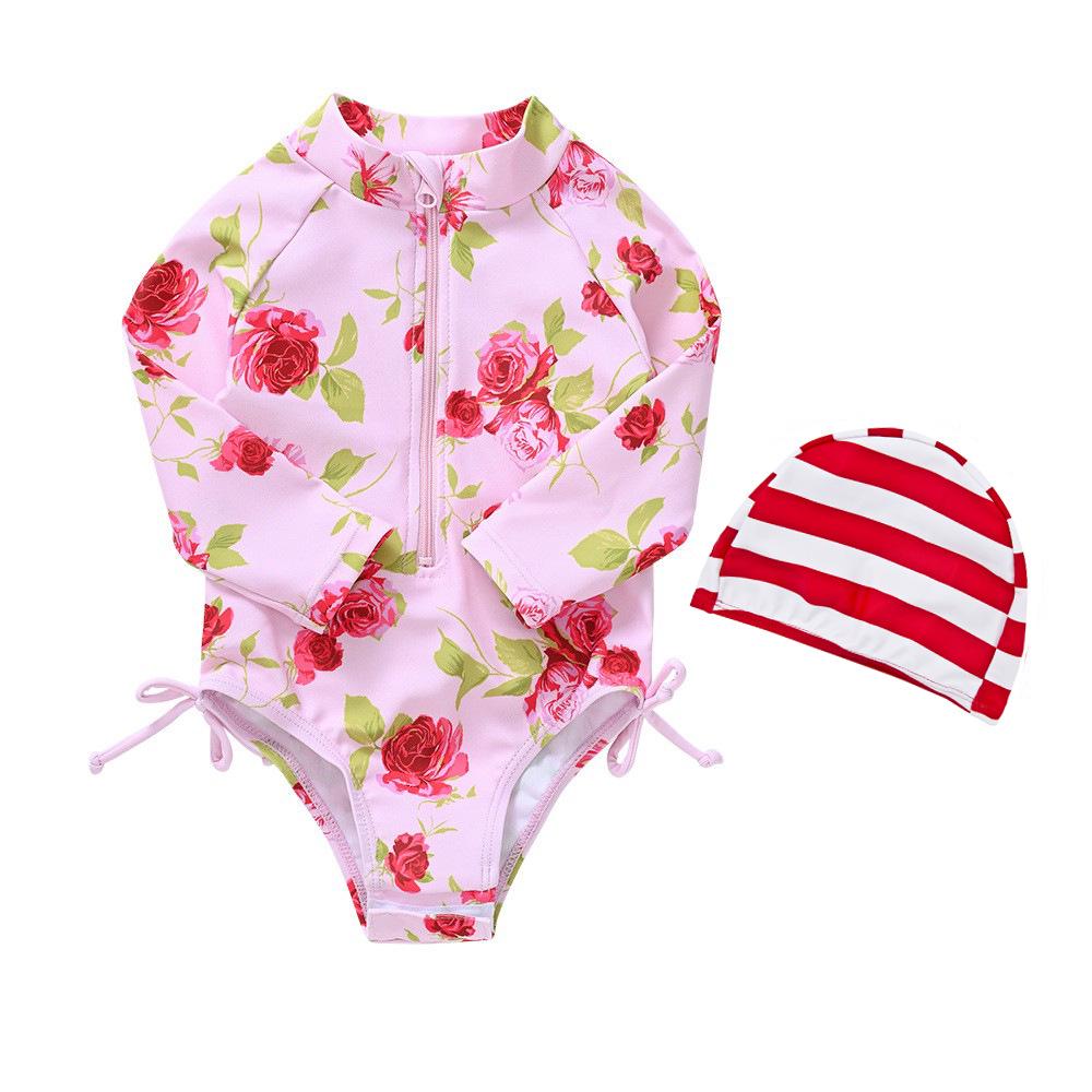 

Летний купальник: Милый купальник для маленькой девочки и шапочка для плавания 6-9 months арбуз красный