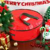 Christmas Wreath Storage Bag Waterproof Dustproof with Handles Round Storage Bag Home Xmas Party Garland Portable Zipper Pouch