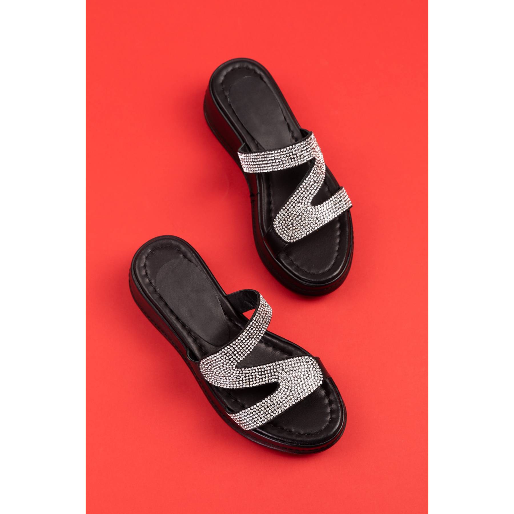 

Женские черные сандалии Vetta из натуральной кожи, роскошные каменные сандалии, комфортные повседневные качественные стильные легкие сандалии