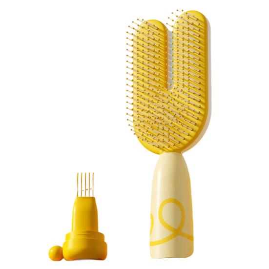 Air Cushion Brush Magnetic Multi-functional Anti-static Scalp Massage Comb Women Portable Hair жёлтый