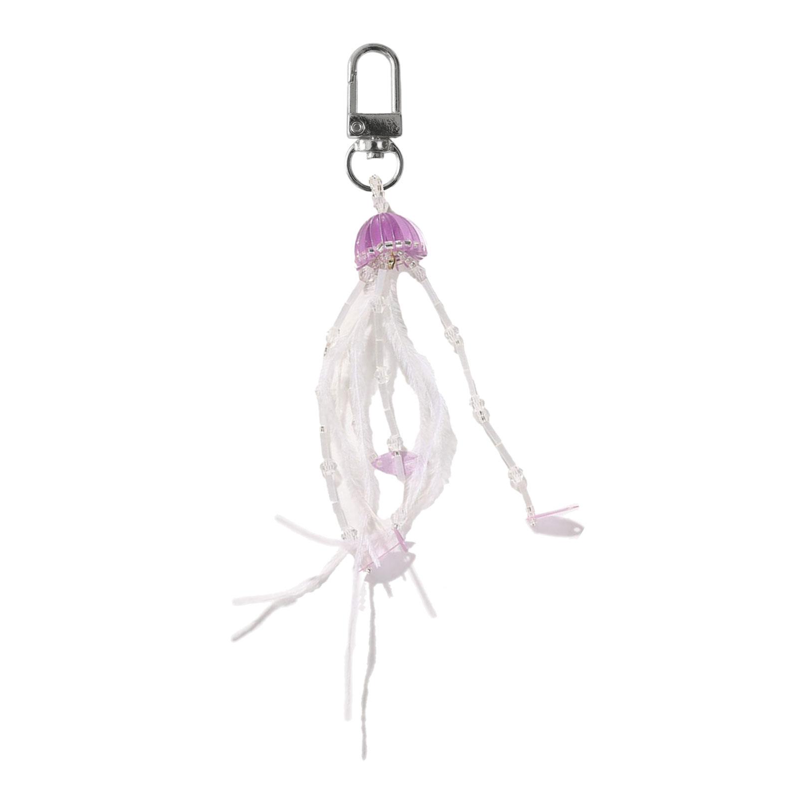 

Unique Keychain Star Key Ornament Bag Pendant Delicate Jellyfish Decoration Aesthetic Bag Charm for Daily Party Use фіолетовий