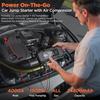 Demaror portabil cu compresor de aer: 4000A 150PSI, 65W Umflător de anvelope, Pornitor portabil pentru bateria mașinii, pentru vehicule pe benzină și diesel