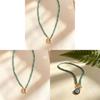 Bohemian Turquoise Beaded Necklace With Eye Pendant For Daily Fashion Accessory
