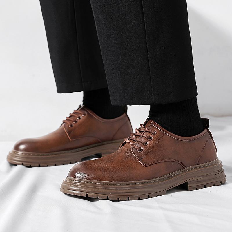 2026 New Soft Sole Business Formal Leather Shoes for Men, British Style Anti-slip Wear-resistant Outdoor Casual Dress Footwear