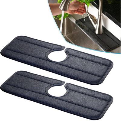 New Kitchen Faucet Absorbent Mat Sink Splash Guard Microfiber Faucet Splash Catcher Countertop Protector For Kitchen Bathroom