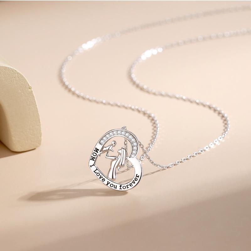 

Оригинальное новое ожерелье из стерлингового серебра S925 пробы, женская цепочка на ключицу, женское признание в любви, женский подарок на День матери