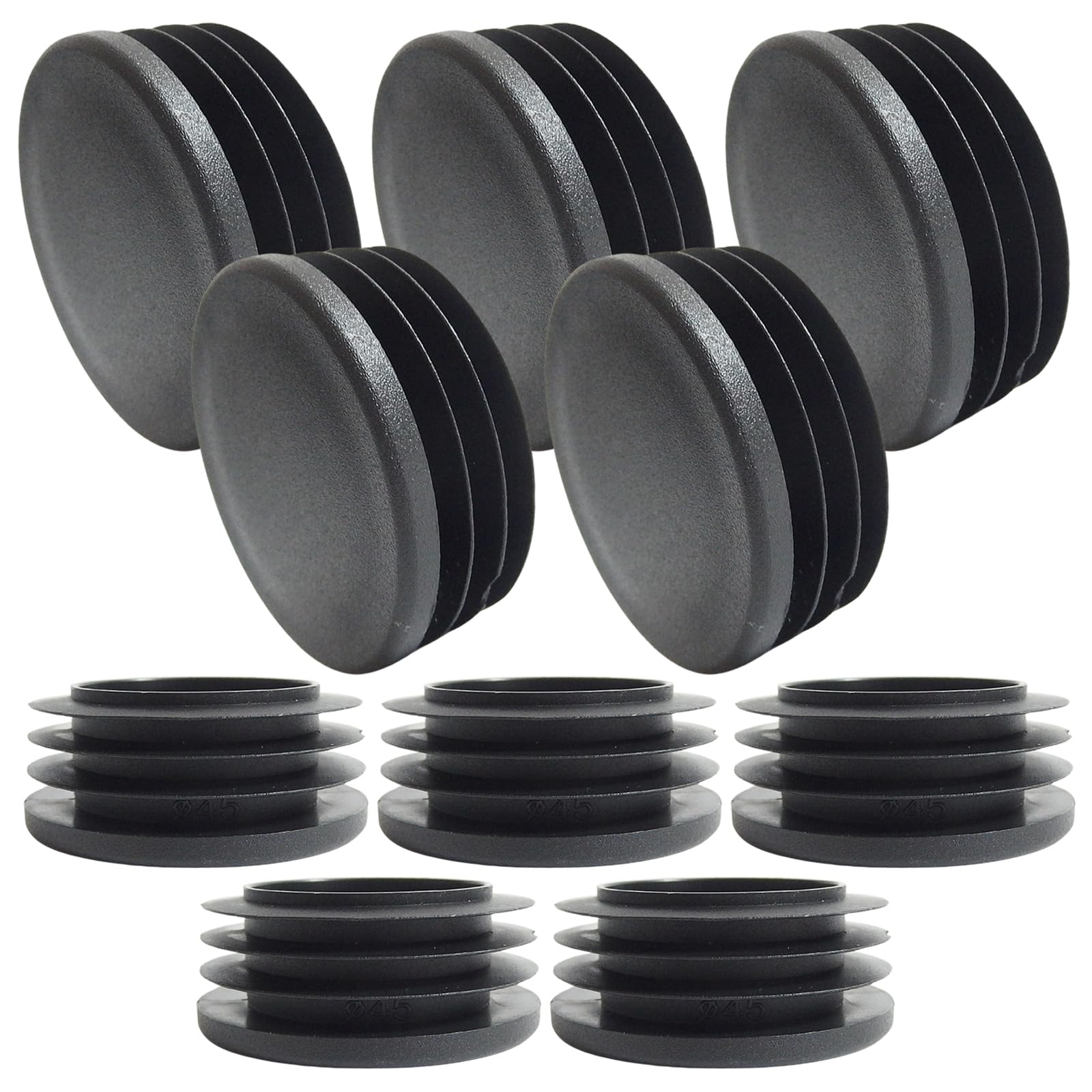 

Silver Style Pipe End Pipe End Pipe Insert Protectors 44mm Inner 10 & Caps, Covers, Caps, (45mm, Diameter, Pieces)
