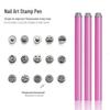 15-Piece Silicone Nail Art Stamping and Dotting Pen Set for Personalized Floral Designs