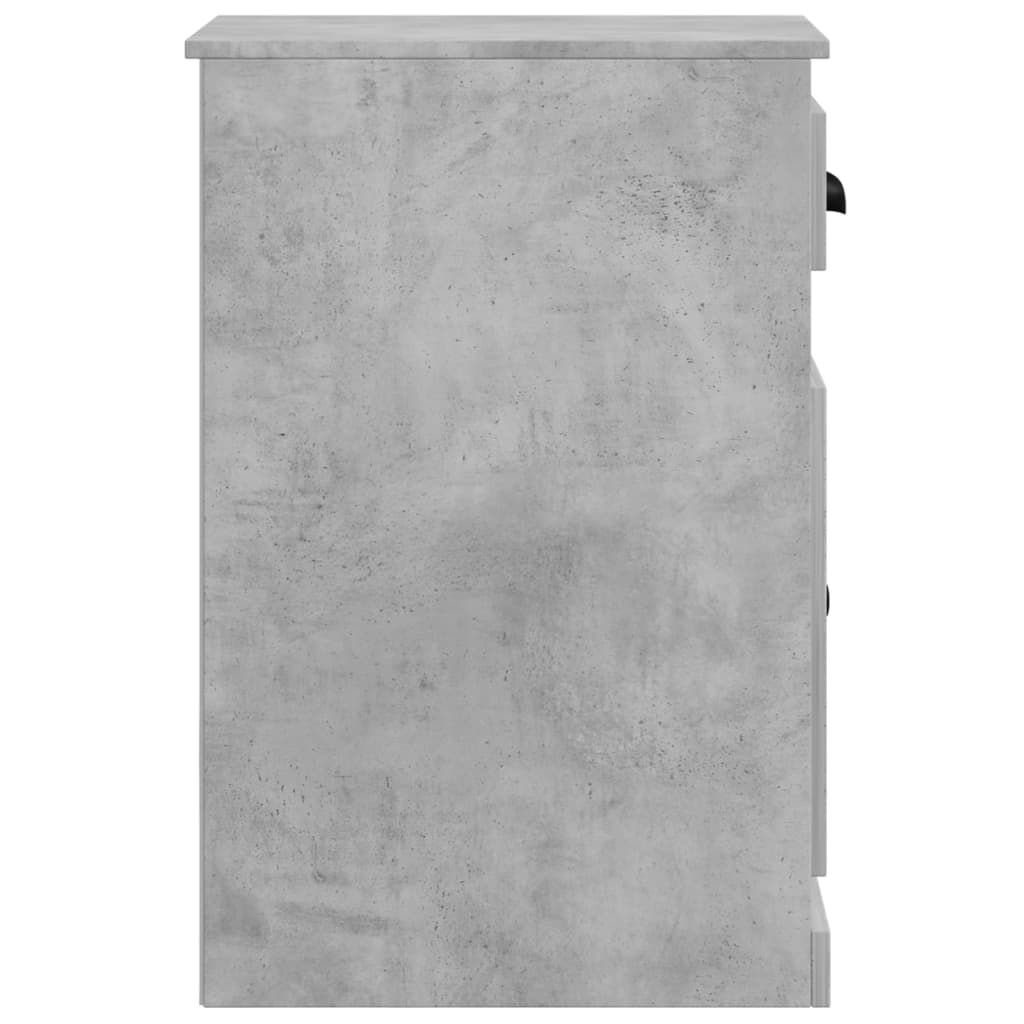 Side Table with Drawer Concrete Grey 40 x 50 x 75 cm