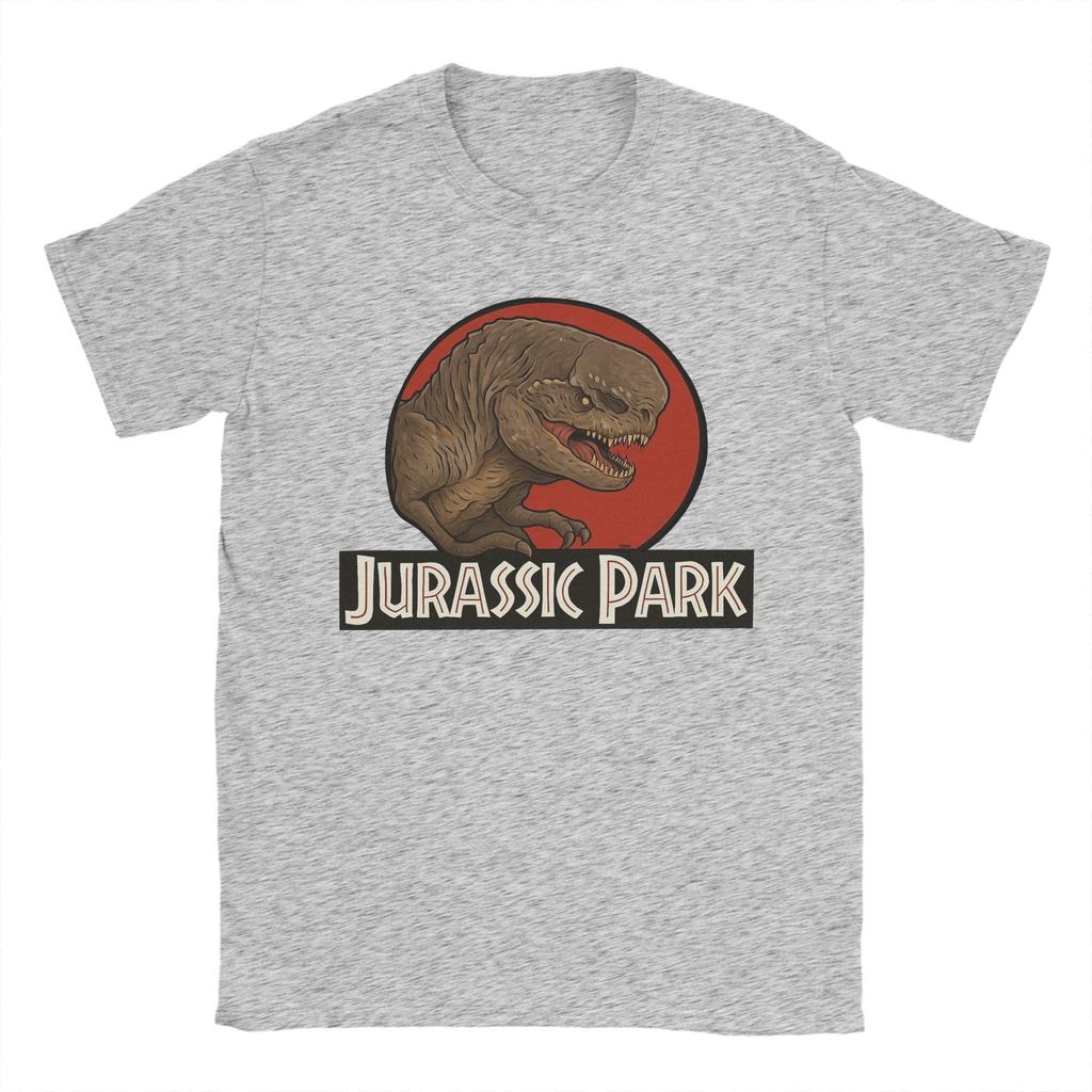 Men's T-Shirts D-Rex Jurassic Park Dinosaur Vintage 100% Cotton Tee Shirt Short Sleeve  T Shirts Crewneck Clothing Gift Idea