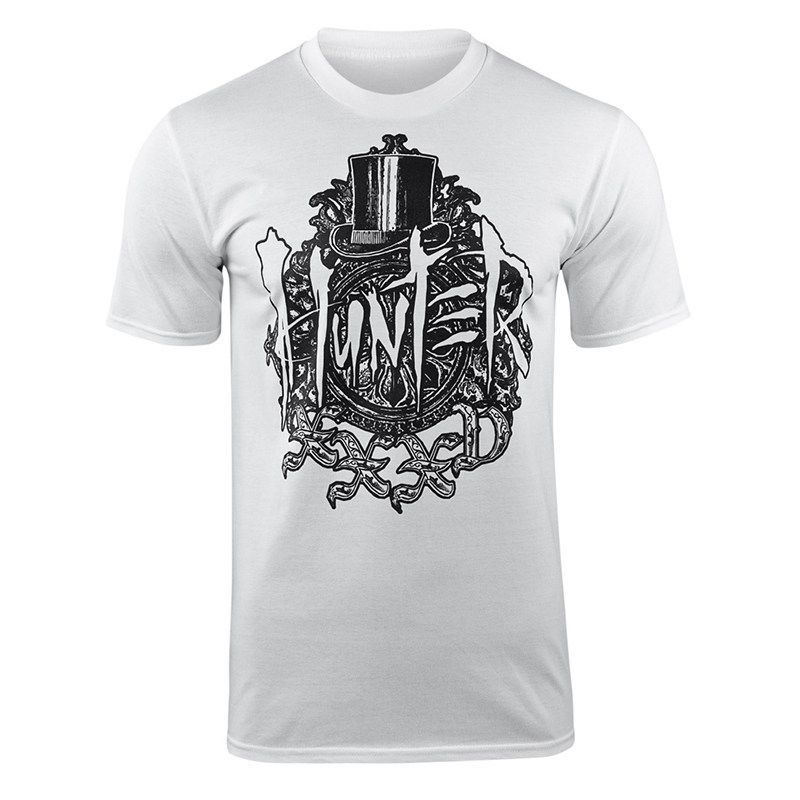 

Hunter Band s Trendy Rock American High Street Dark Minimalist Style Men s and Women s Pure Cotton Short-sleeved T-shirt 2XL