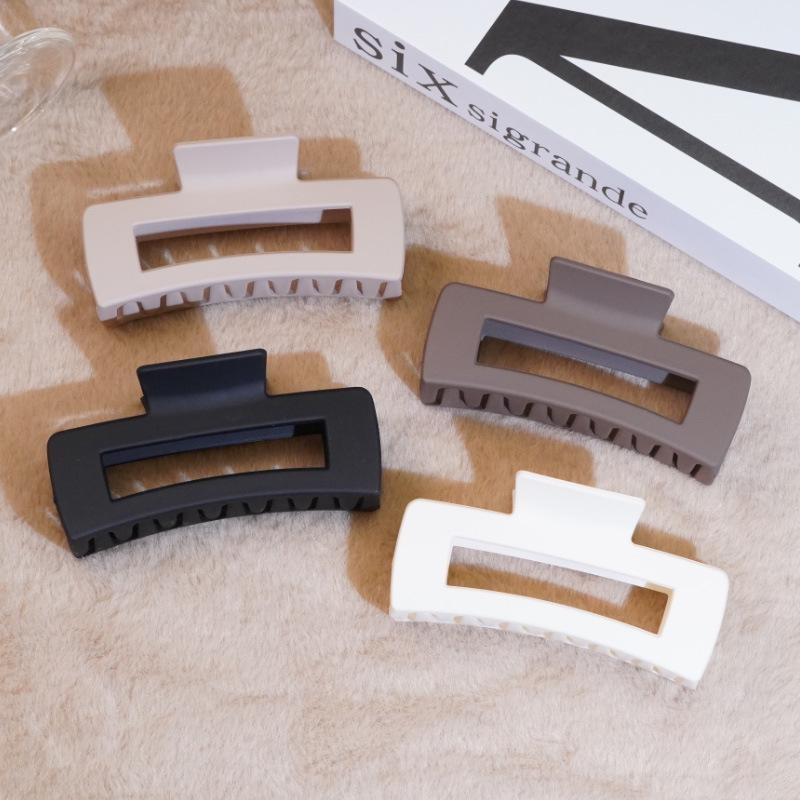 

4/8 шт. Заколки для волос с матовым цветком, женские большие заколки для волос, прямоугольные аксессуары для волос 4 pcs Square grip clips