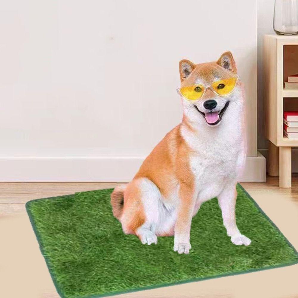 

Breathable Simulated Lawn Dog Pads Comfortable Pet Pee Grass Pad Dog Litter Mat for Pet Training 46×36cm зелений