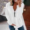 Women Summer Casual Sexy V-neck Printed Zipper LongSleeves Tops