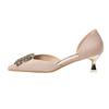 stiletto high heels women's spring and summer new temperament pointed head bag head sandals small size women's shoes