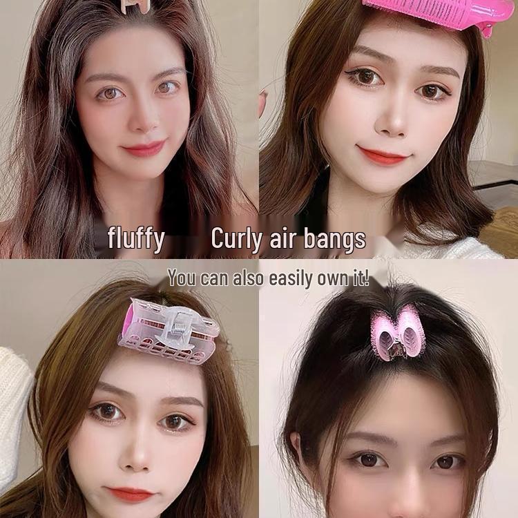 Fluffy Hair Root Curling Tube & Seamless Bangs Clip