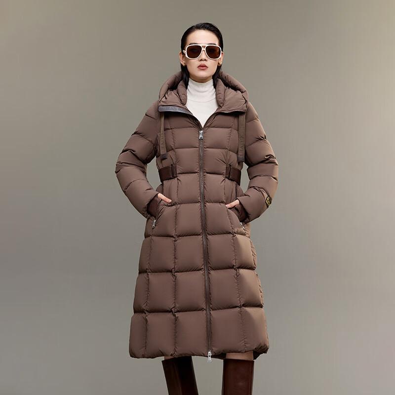 Gaofeng Women's Black Gold Queen Long Goose Down Jacket