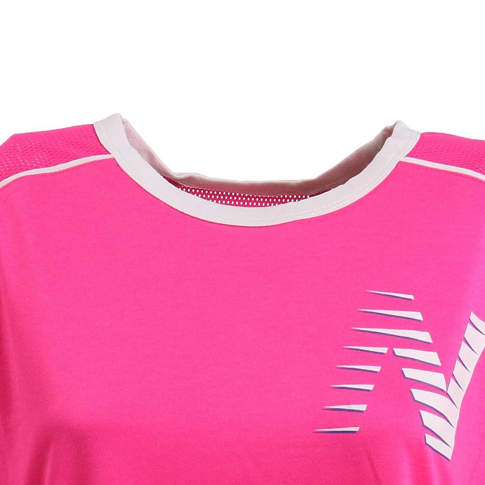 T-shirt à manches courtes Fast Flight Graphic WT11241 PKH Glow S [New Balance] pour femme (Bruyère rose)