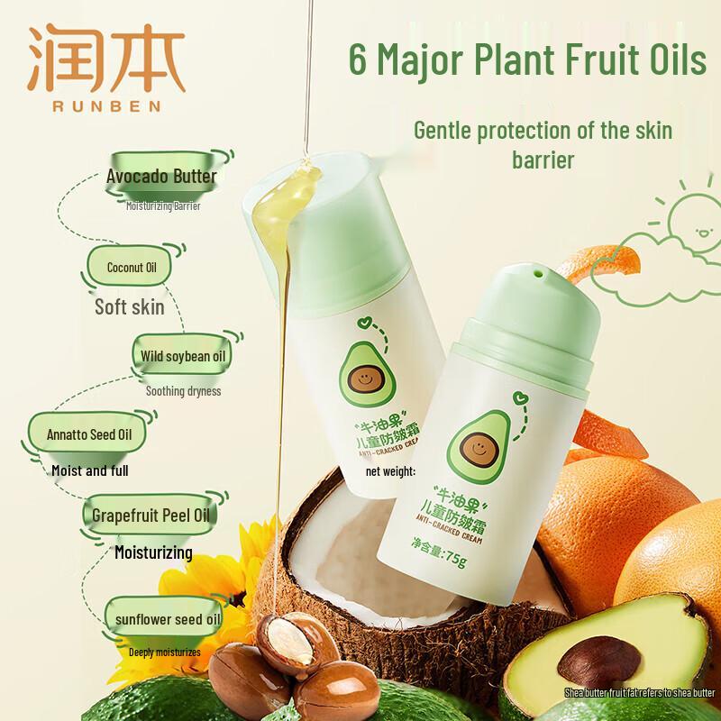 RUNBEN Baby Avocado Anti-Chapping Face Cream