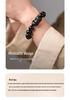 Obsidian Pixiu Zodiac Birth Buddha Beads Bracelet for Luck and Peace, Unisex