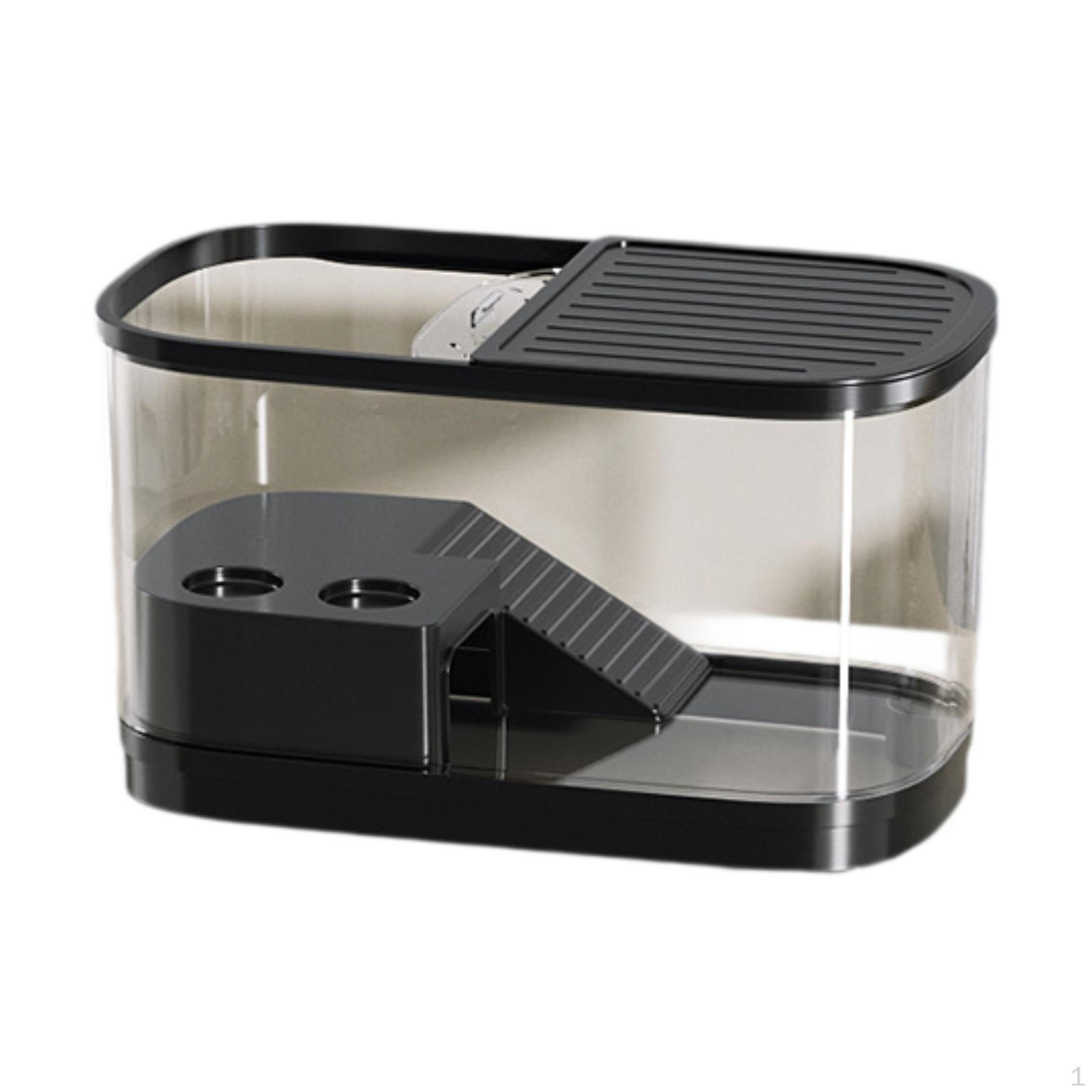 

Аквариум для черепах с зоной для баскинга и крышками Рептилии Black Medium