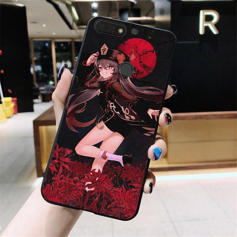 Etui na telefon Genshin Impact Hutao do Huawei Honor 10X Lite 20 7X 7A 7C 8A 8C 8X 9X 9A 9S 7S 10i 20i 20S 20lite