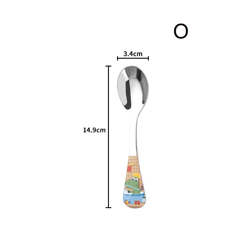 1/4Pcs Animal Cartoon Cute Fork Stainless Steel Children Spoon Fork Children Kids Cutlery Set Tableware Dinnerware Supplies Gift