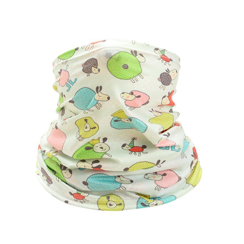 Dziecięcy Lodowy Chustogrzbiet Lato Dzieci Twarz Szyja Osłona Przeciwsłoneczna Kołnierz Gaiter Bandana Szalik Pyłoszczelny Sporty Zewnętrzne Nakrycie Głowy Szaliki