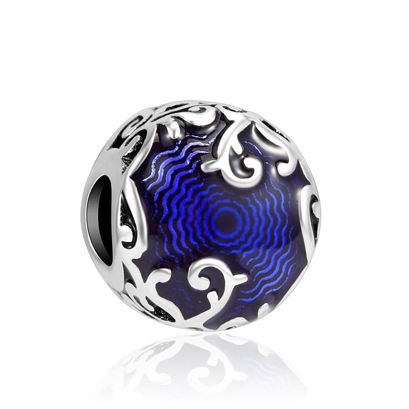 New copper Charm Compatible With Authentic Bracelets Accessories Women Jewellery Colored Glass Bead Charms Collection