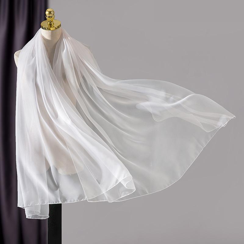 Fashion Solid Soft silk Scarf Spring and Autumn long Shawl Female Summer Sunscreen high quality Scarves Headband Hijab Bandana