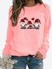 Autumn and Winter Women's Christmas Theme Printing Sweater Round Neck Long Sleeve Casual Sweatshirt Plus Size Top