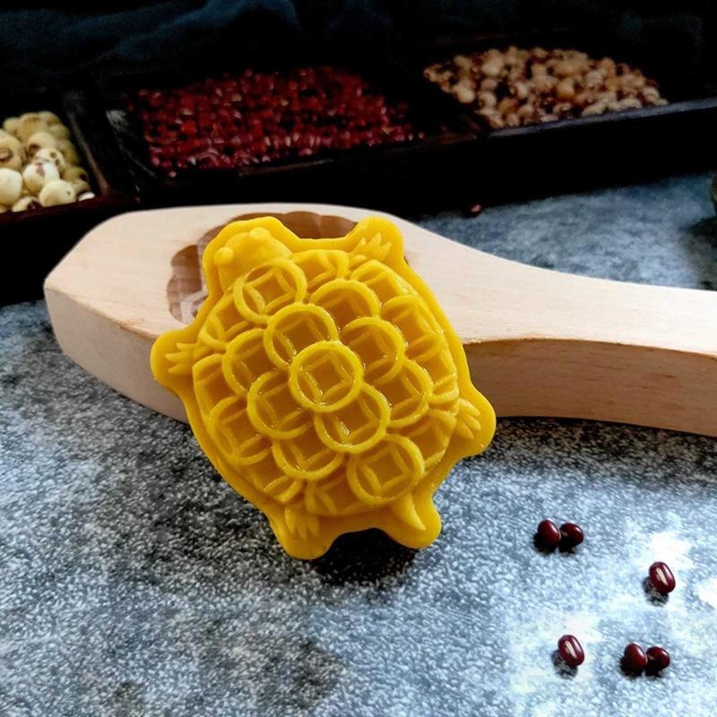 Wooden Mooncake Moulds DIY Mooncake Stamps Baking Moulds Pastry Gadgets 8 Styles for Mid-Autumn Festival Making Mooncake