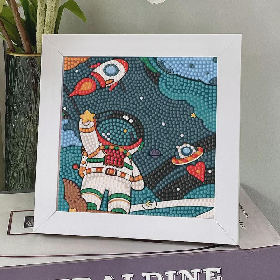 Framed 2023 Astronaut Diamond Painting Kit: Children's DIY Crystal Stickers