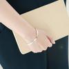 Foxanry 925 Sterling Silver Bracelets For Women Summer New Trend Elegant Simple Flat Snake Texture Party Jewelry Birthday Gifts