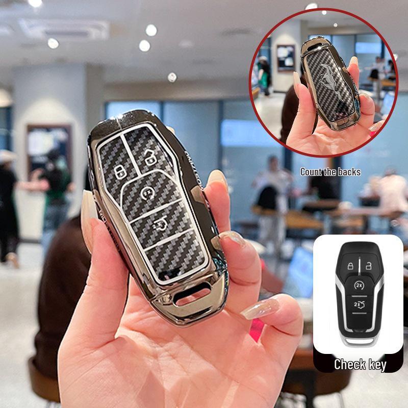 Ford High-End Metal Key Cover for Mondeo, Taurus, Mustang, Explorer, and Edge