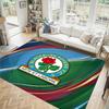 Blackburn Rovers Football Design Crystal Velvet Carpet Cozy Non?Slip Printed Rug For Bedroom Living Room Entrance
